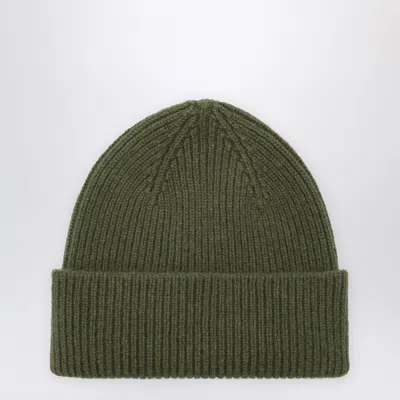 Le Bonnet Beanie In Wool And Caregora In Jungle In Green