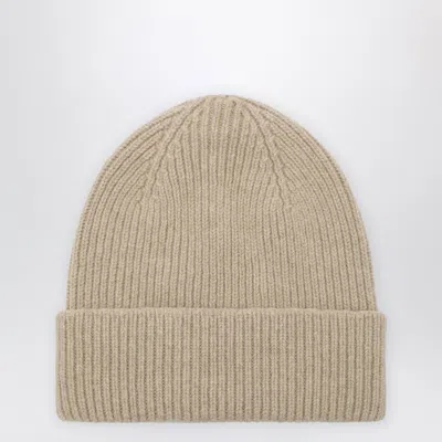 Le Bonnet Caregora Wool Beanie In A Mini Classic Fit In Beige