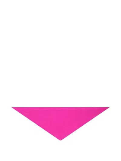 Le Bonnet Knitted Triangle Scarf In Pink