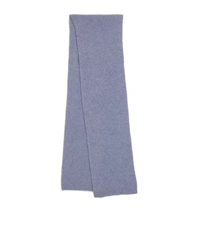 Le Bonnet Lambswool Classic Scarf In Blue