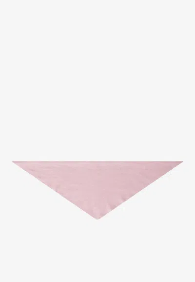Le Bonnet Ribbed Wool Triangular Bandana Scarf In Pink