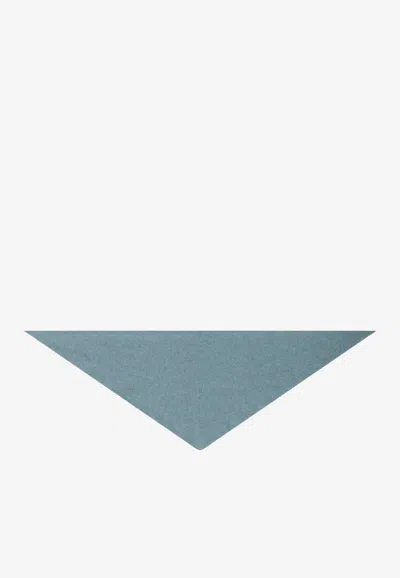 Le Bonnet Ribbed Wool Triangular Bandana Scarf In Sage