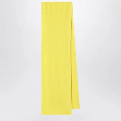 Le Bonnet Scarf In Wool And Caregora In Acid Yellow