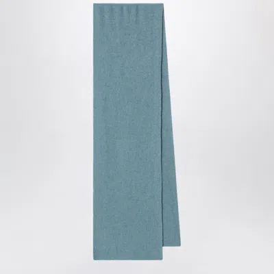 Le Bonnet Scarf In Wool And Caregora In Basil In Blue