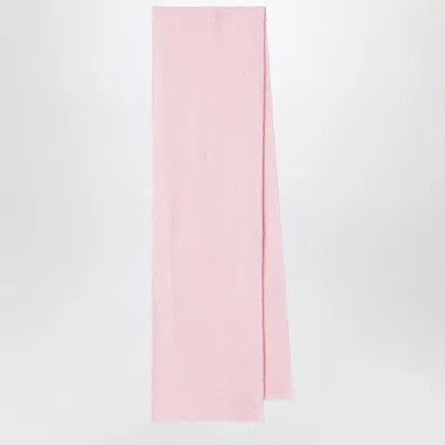 Le Bonnet Scarf In Wool And Caregora In Blush In Pink