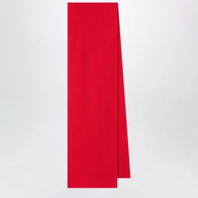 Le Bonnet Scarf In Wool And Caregora In Crimson In Red
