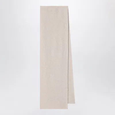 Le Bonnet Scarf In Wool And Caregora In Ivory In Purple