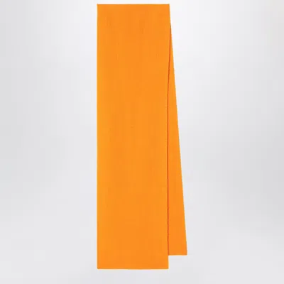 Le Bonnet Scarf In Wool And Caregora In Orange Peel
