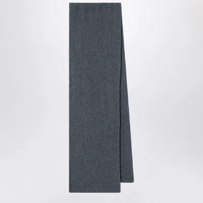 Le Bonnet Scarf In Wool And Caregora In Slate Grey In Transparent