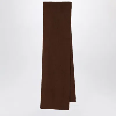 Le Bonnet Scarf In Wool And Caregora In Walnut In Brown