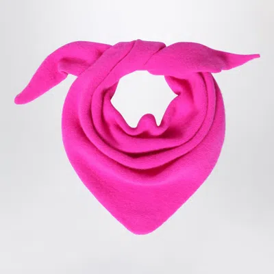 Le Bonnet Wool & Caregora Bandana In Poppy Pink (mini)