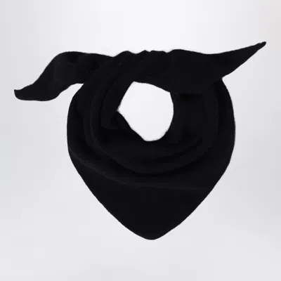 Le Bonnet Wool And Caregora Bandana Scarf In Black