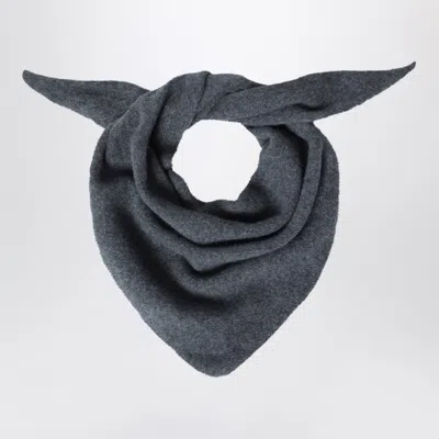 Le Bonnet Wool & Caregora Bandana, Soft Mini Headscarf In Grey