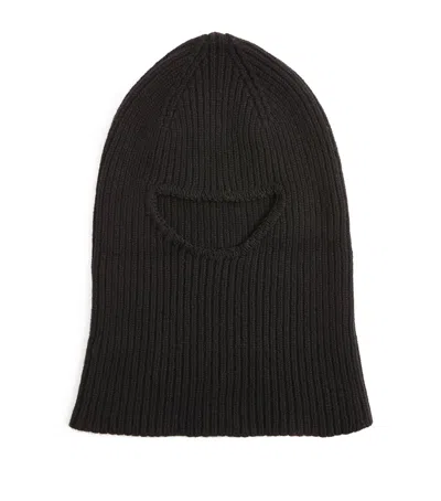 Le Bonnet Wool-cashmere Balaclava In Black