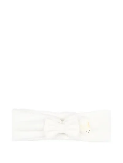 Le Boo Beebè Babies' Bow Rabbit Headband In White
