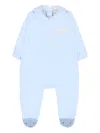 Le Boo Beebè Embroidered-detail Babygrow In Blue