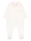 Le Boo Beebè Embroidered-detail Babygrow In Pink