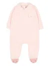 Le Boo Beebè Embroidered-detail Babygrow In Pink