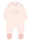 Le Boo Beebè Sheep Embroidered Babygrow In Pink