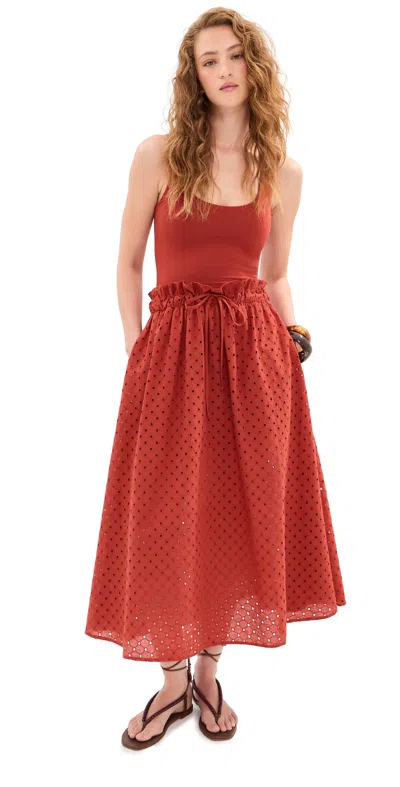 Le Bop Alexia Midi Dress Marsala In Brown