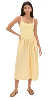 Le Bop Alix Mixed Fabric Tank Dress Butter Yellow