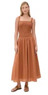 Le Bop Anastasia Smocked Dress Pecan