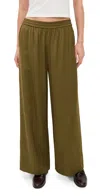 Le Bop Arden Satin Pants Military Green In Green