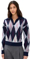 Le Bop Argyle Polo Heather Multi