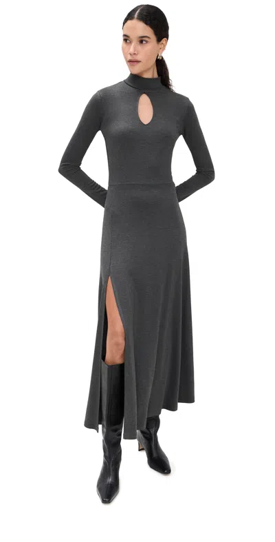 Le Bop Ashley Ponte Dress Charcoal Heather In Gray