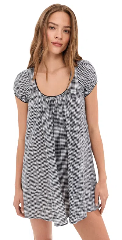 Le Bop Babydoll Dress Black/white Gingham