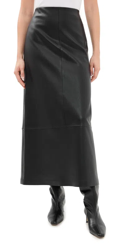 Le Bop Betty Faux Leather Maxi Skirt Black