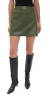 Le Bop Bianca Faux Leather Miniskirt Dark Green