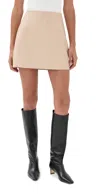Le Bop Bianca Faux Leather Miniskirt Sand In Animal Print