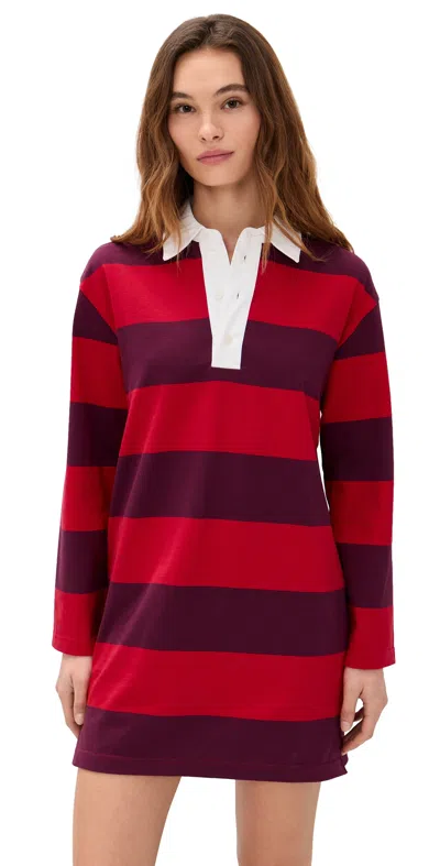 Le Bop Blair Polo Dress Red/burgundy In Multi