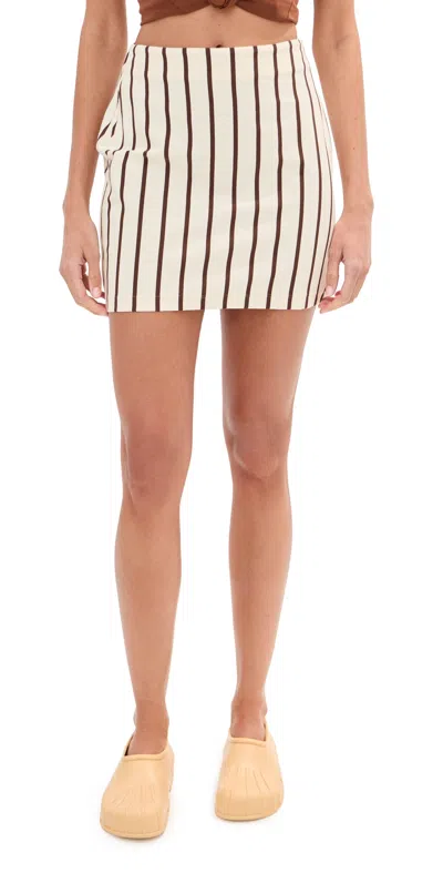 Le Bop Brie Variegated Skirt Chocolate/ivory In Neutral