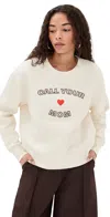 Le Bop Call Your Mom Sweatshirt Ecru