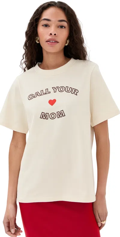 Le Bop Call Your Mom Tee Ecru