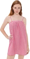 Le Bop Camille Dress Red/white Gingham In Multi