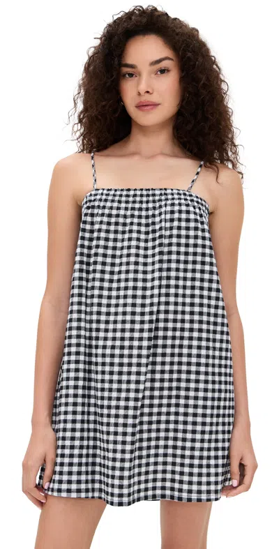 Le Bop Camille Dress White/black Gingham In Multi