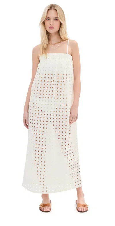 Le Bop Camille Maxi Dress Ivory Eyelet In White