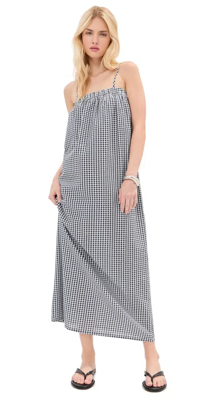 Le Bop Camille Maxi Dress Navy Check In Multi