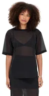 Le Bop Caroline Organza Tee Black In Black