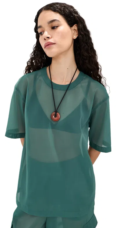 Le Bop Caroline Organza Tee Jasper Green In Multi