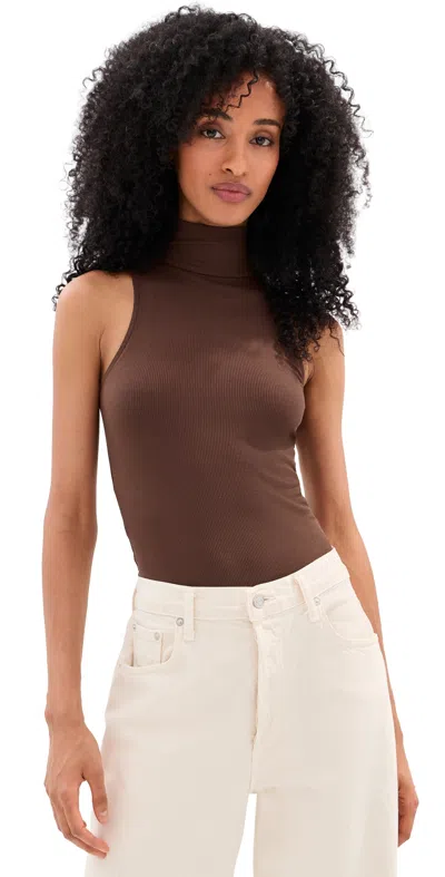 Le Bop Carolyn Thong Bodysuit Chocolate In Brown