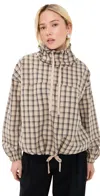 Le Bop Carson Anorak Khaki Check In Brown