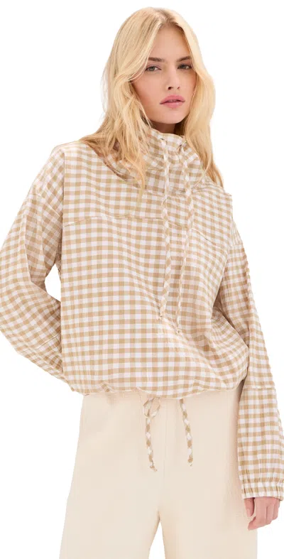 Le Bop Carson Anorak Khaki Check In Neutral