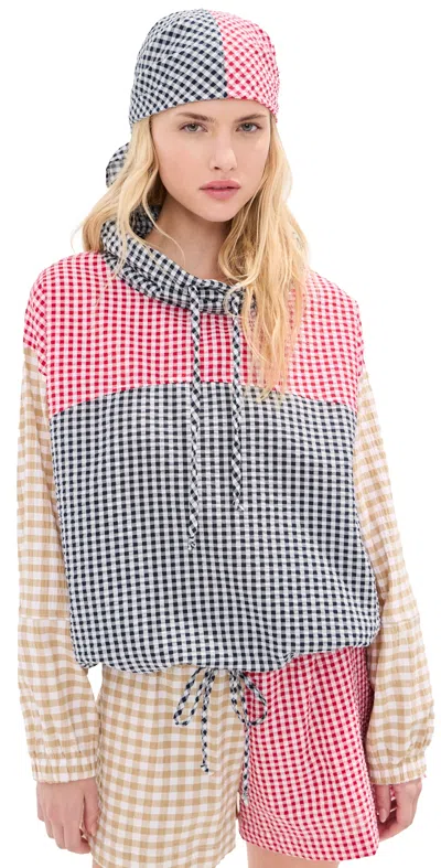 Le Bop Carson Anorak Multi Check In Pink