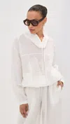 Le Bop Carson Checked Anorak White In White