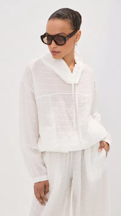 Le Bop Carson Checked Anorak White