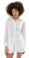 Le Bop Cecelia Eyelet Button Down White